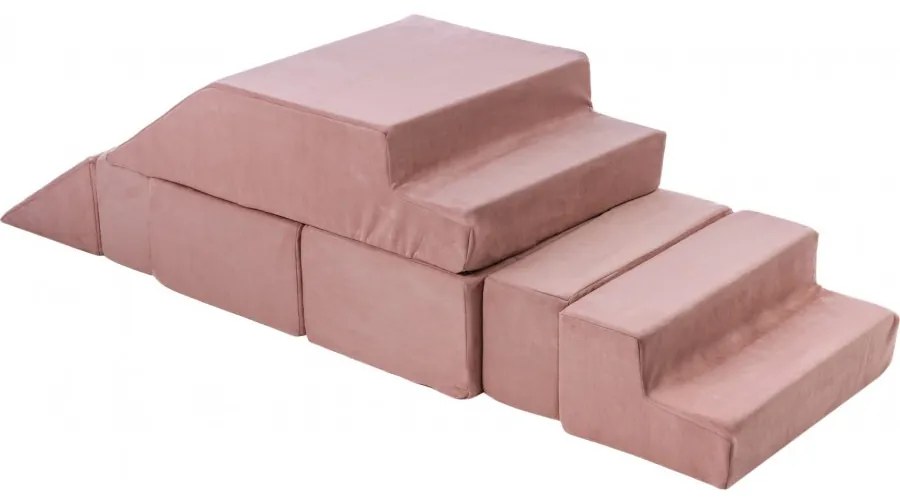 Velvet bricks set multifunkcyjny plac zabaw dla dzieci, różowy - meowbaby®
