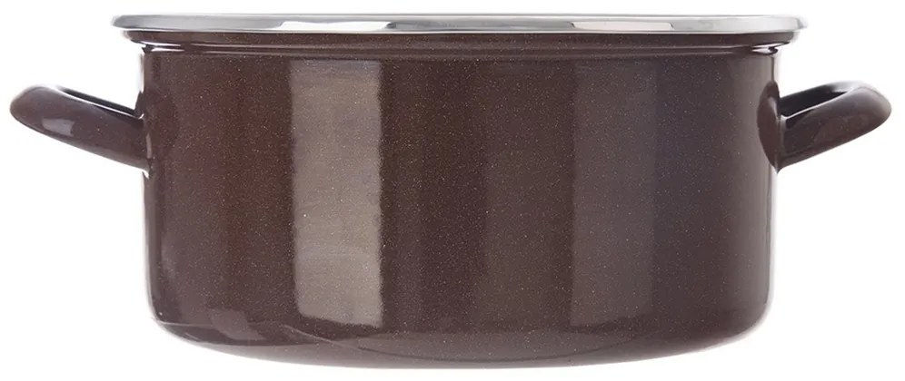 Orion Emaliowany rondel z rantem Brown, 4 l, 4 l