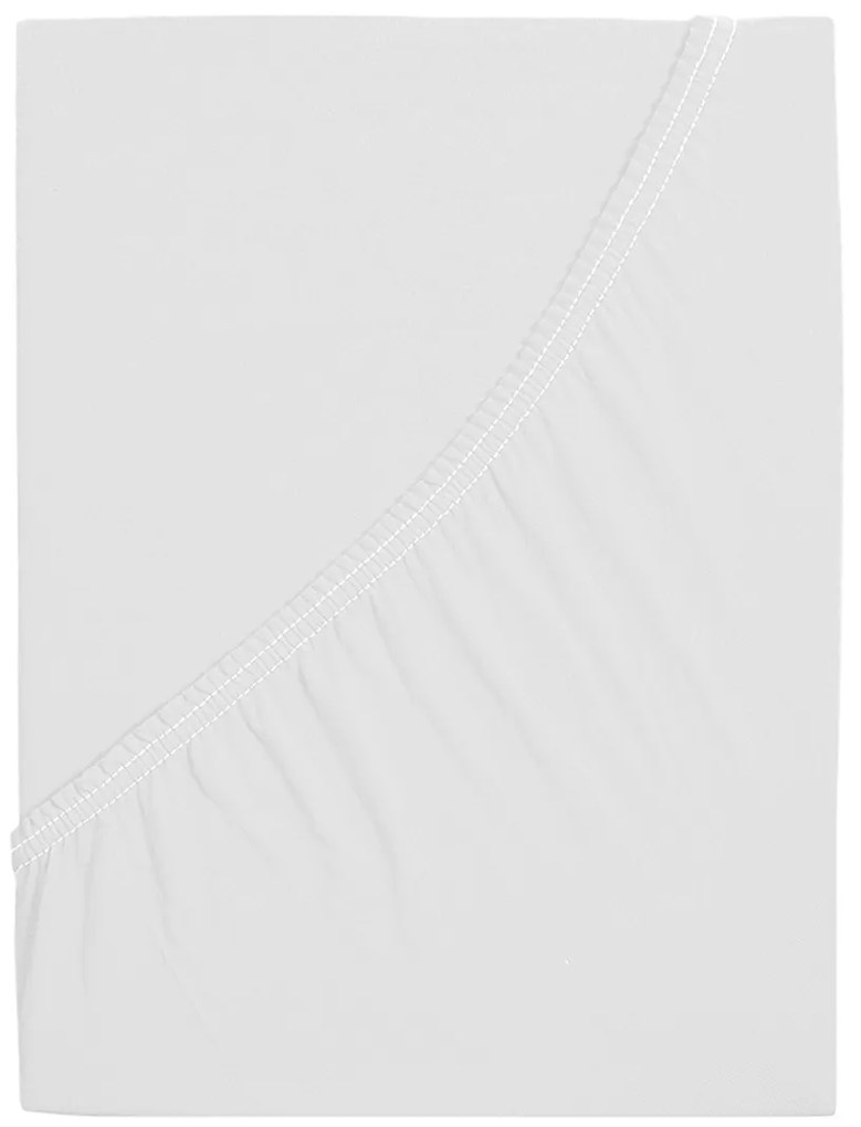 4Home prześcieradło jersey Mako biały, 90 x 200 cm