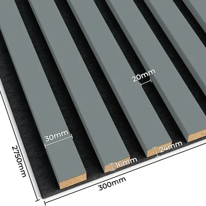 Akustyczne panele lamelowe 2 szt. khaki H4-S18