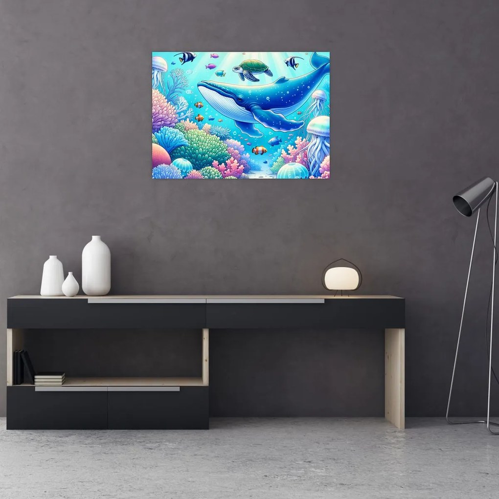 Obraz na szkle – Podwodny świat (70x50 cm)
