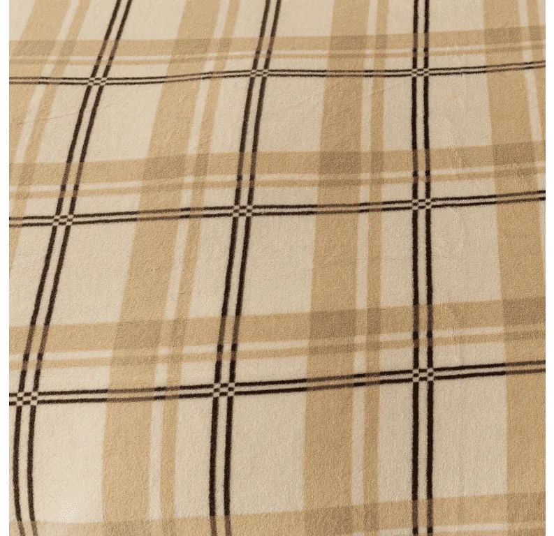 PrzytulneMieszkanie.pl PrzytulneMieszkanie.pl Pościel z mikropluszu PLAID kremowa Rozmiar pościeli: 2 szt 70 x 90 cm | 200 x 220 cm