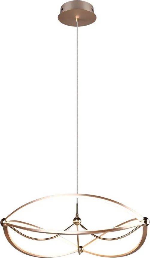 Lampa wisząca LED ze ściemniaczem w kolorze mosiądzu Charivari – Trio