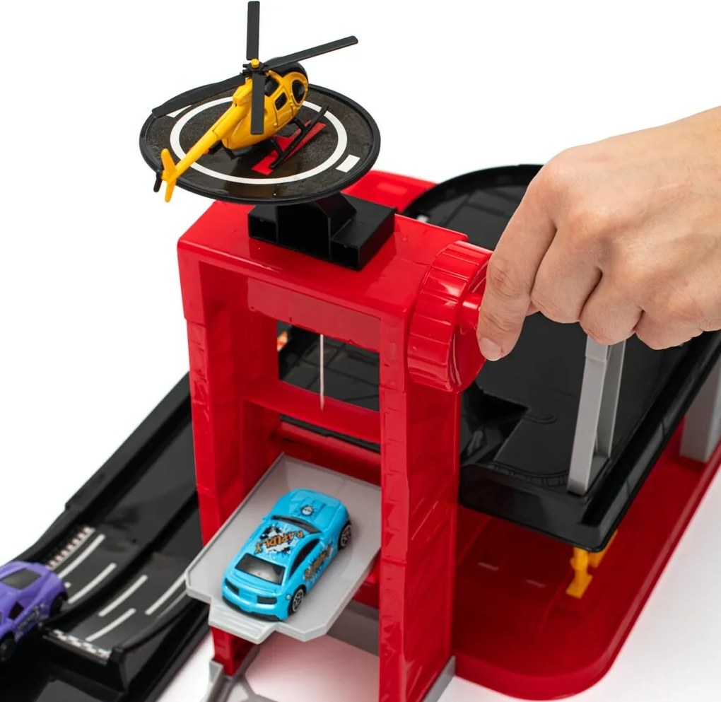Baby Mix Garaż dla dzieci z helikopterem, 60 x 33 x 29 cm