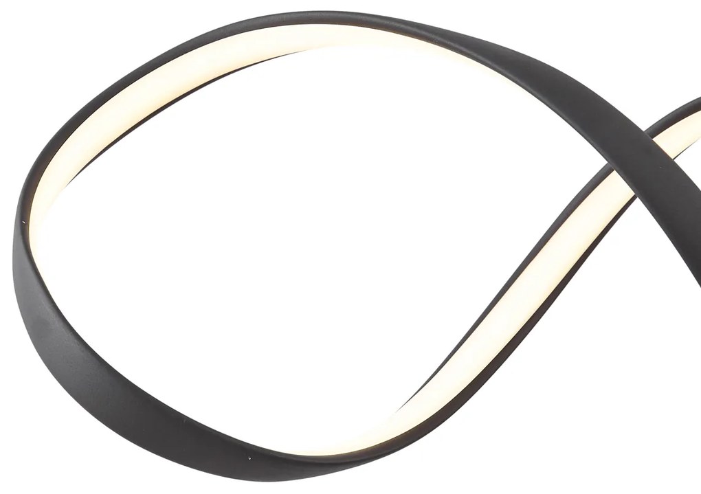 Designerska lampa wisząca czarna 100 cm z LED z 3-stopniową regulacją ściemniania - WokkelDesignerski Oswietlenie wewnetrzne