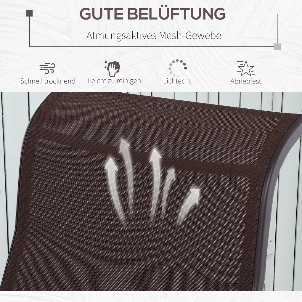 Outsunny krzesło bujane 60 cm x 75 cm x 104 cm