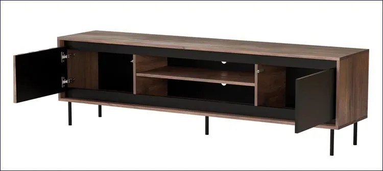 Orzechowa szafka rtv na nóżkach M6-W71