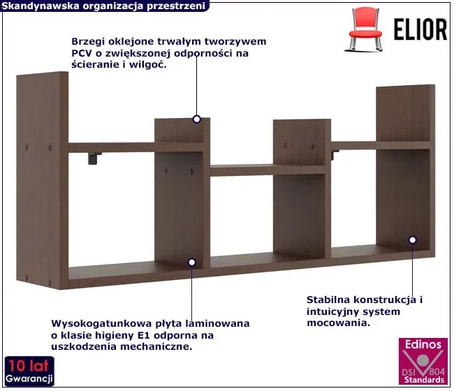 Nowoczesna Nadstawka Na Biurko Wenge S4-B95