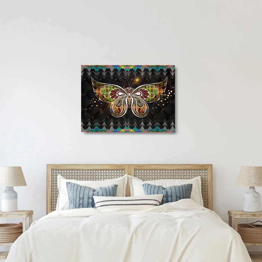 Obraz na szkle - Magiczny motyl (70x50 cm)
