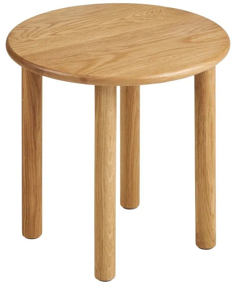 Okrągły stolik z litego drewna dębowego ø 40 cm Jena – House Nordic