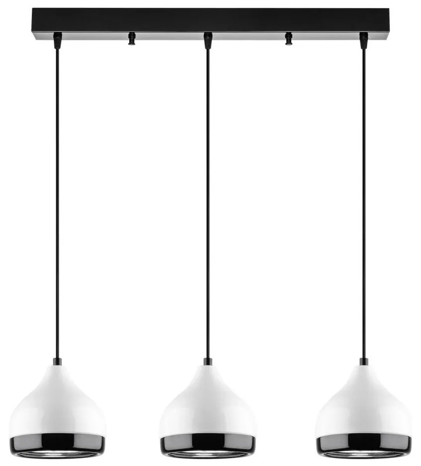 Lampa wisząca na lince YILDO 3xE27/40W/230V biały/czarny