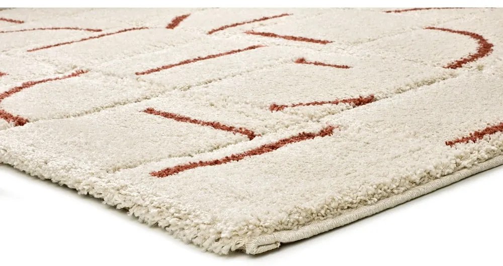 Ceglasto-kremowy dywan 60x120 cm Brenda – Universal
