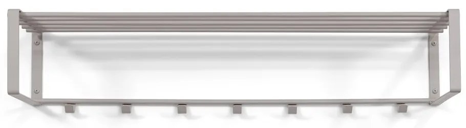 Szarobrązowy metalowy wieszak ścienny z półką 100 cm Rex – Spinder Design