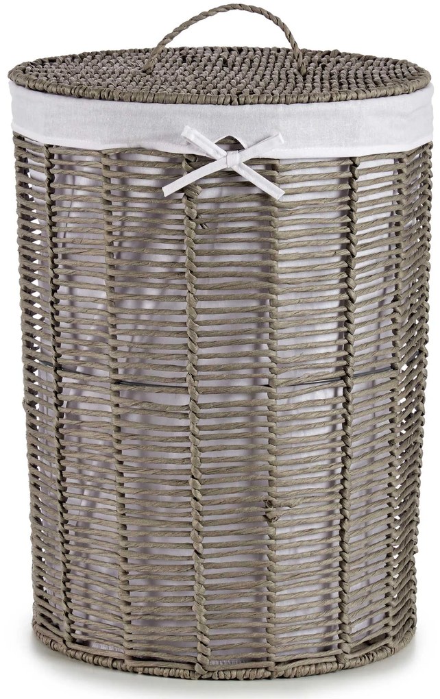 Kosze wiklinowe z materiałową wyściółką RUSTIC, 2 sztuki