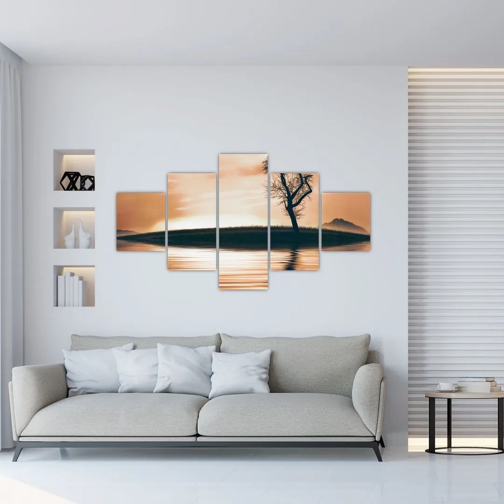 Obraz drzewa na wyspie (125x70 cm)