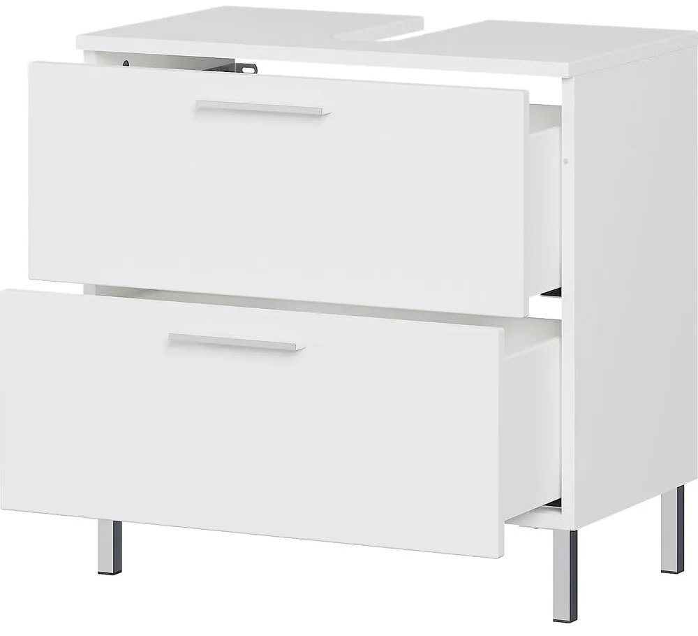 Biała szafka pod umywalkę 60x60 cm Arvada – Germania