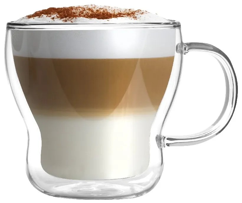 Szklane kubki do cappuccino/z podwójną ścianką zestaw 2 szt. 370 ml Bolla – Vialli Design
