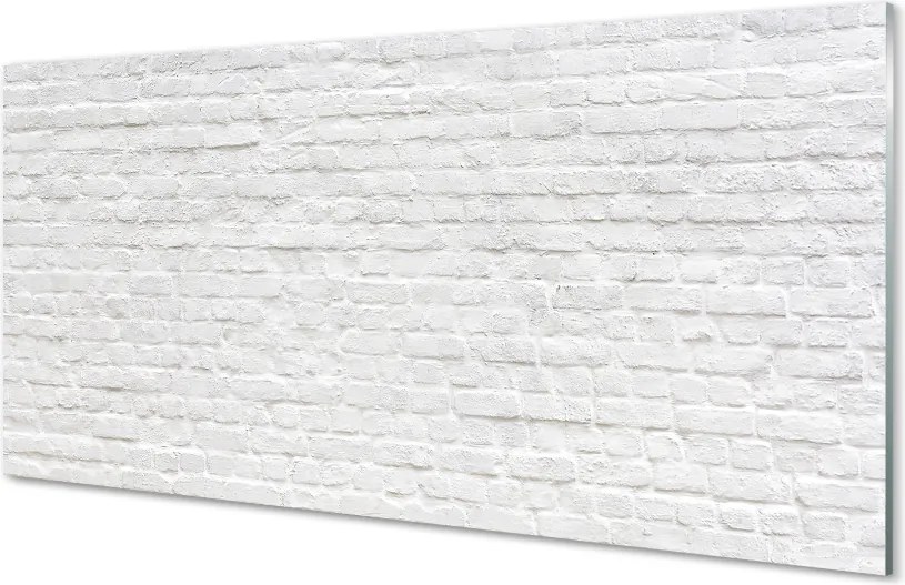 Szklany Panel Czerwona Cegła na Ścianie