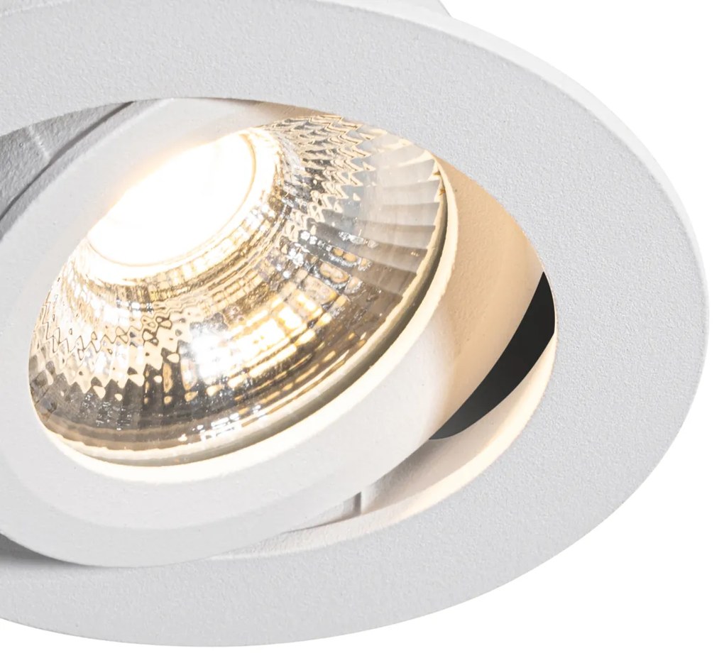 Set van 6 moderne inbouwspots wit 8,2cm incl. LED IP54 ultra slim - Pupil Oswietlenie wewnetrzne