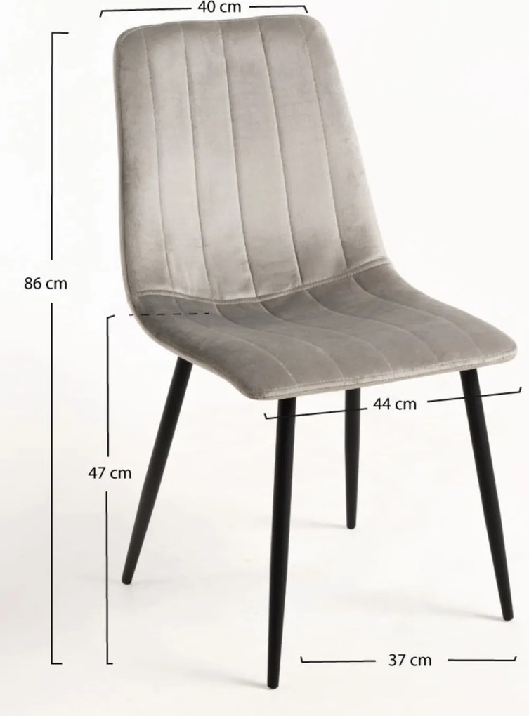 Zestaw 4 Krzese Liny Aksamitne