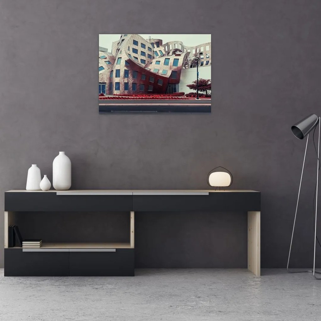 Obraz na szkle - budynek architektoniczny (70x50 cm)