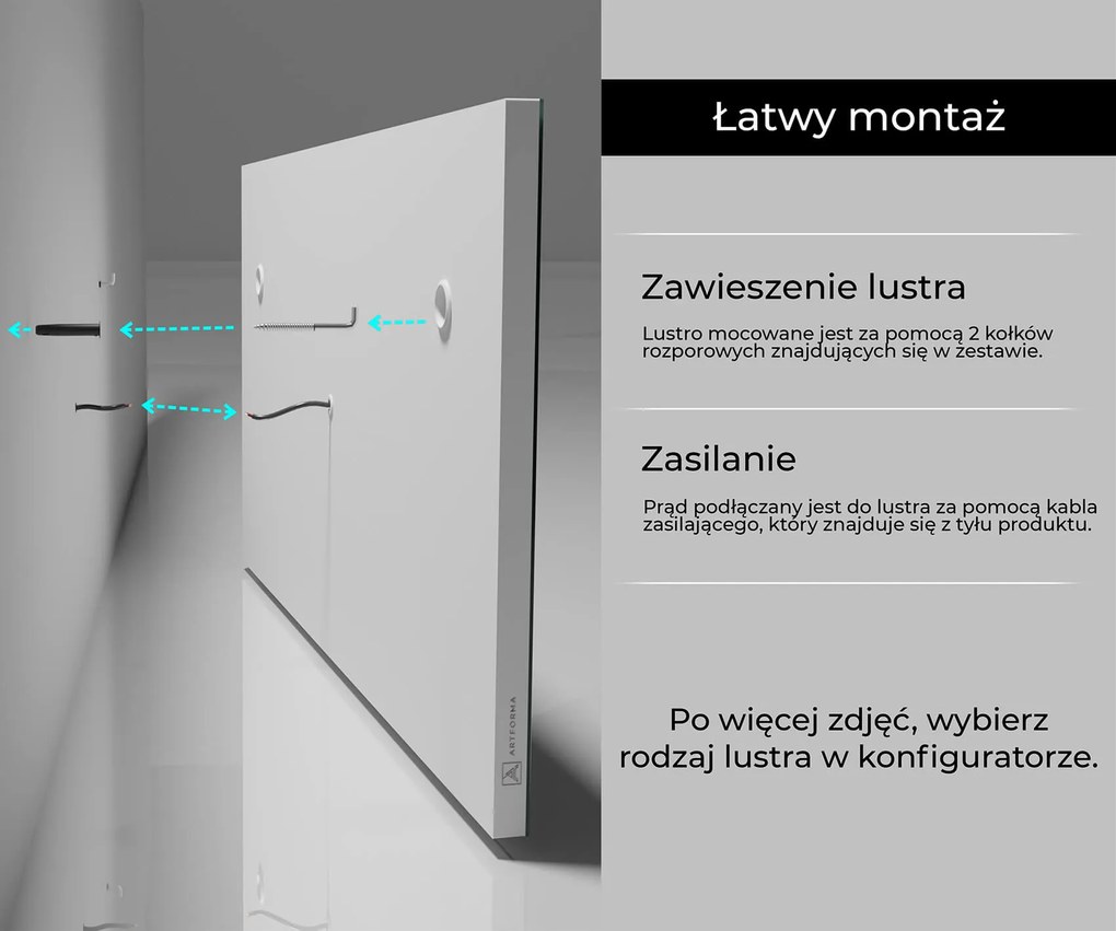 Lustro Ścienne Prostokątne do Sypialni L15