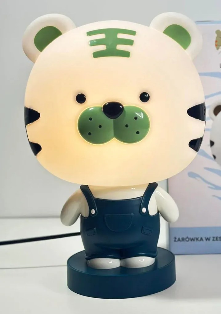 Zielona lampka dla dzieci tygrysek - A364 H4-A27