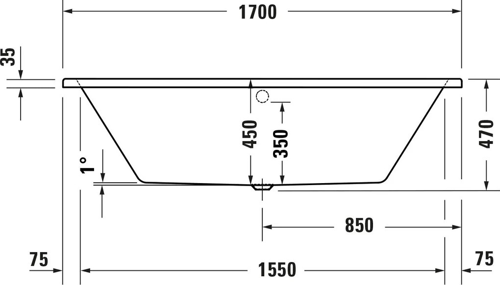 Duravit DuraPecos prostokątna wanna do zabudowy
