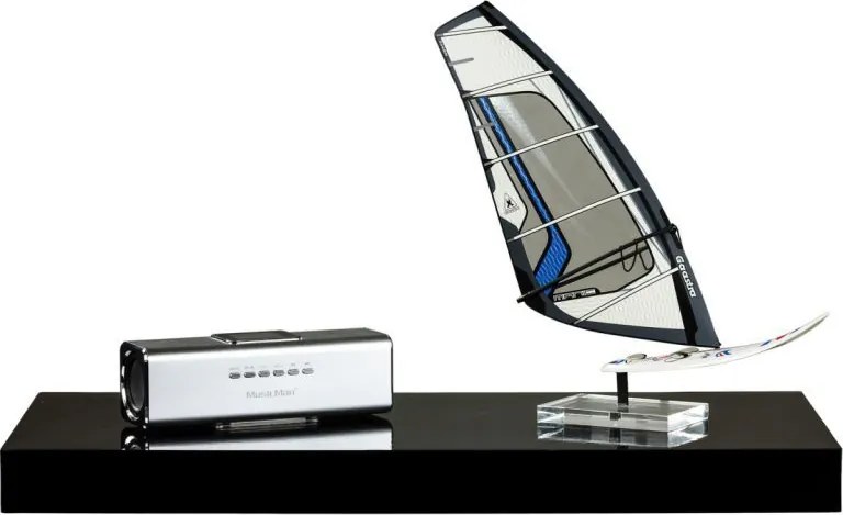 Półka ścienna Stylist Volato, 100 cm, czarny połysk