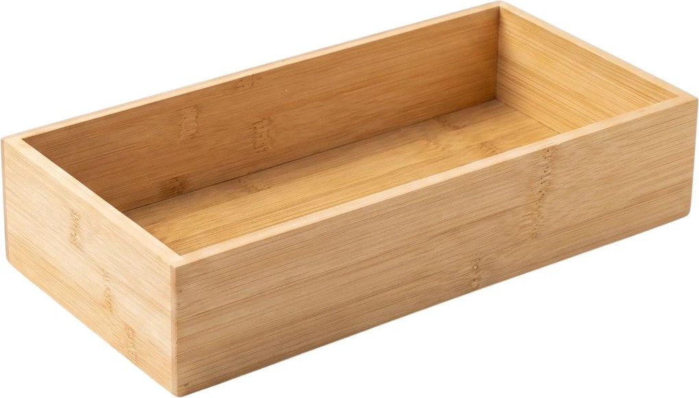 Organizer biurkowy bambusowy, 15 x 38 x 7 cm