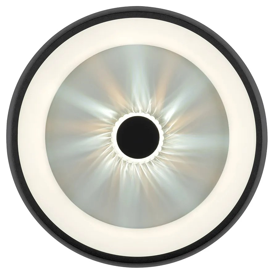 Czarna lampa sufitowa w komplecie z LED z pilotem - Ghislaine Nowoczesny Oswietlenie wewnetrzne