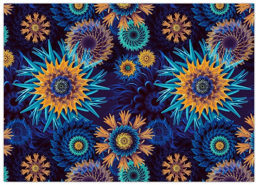Obraz - kwiaty 3D (70x50 cm)