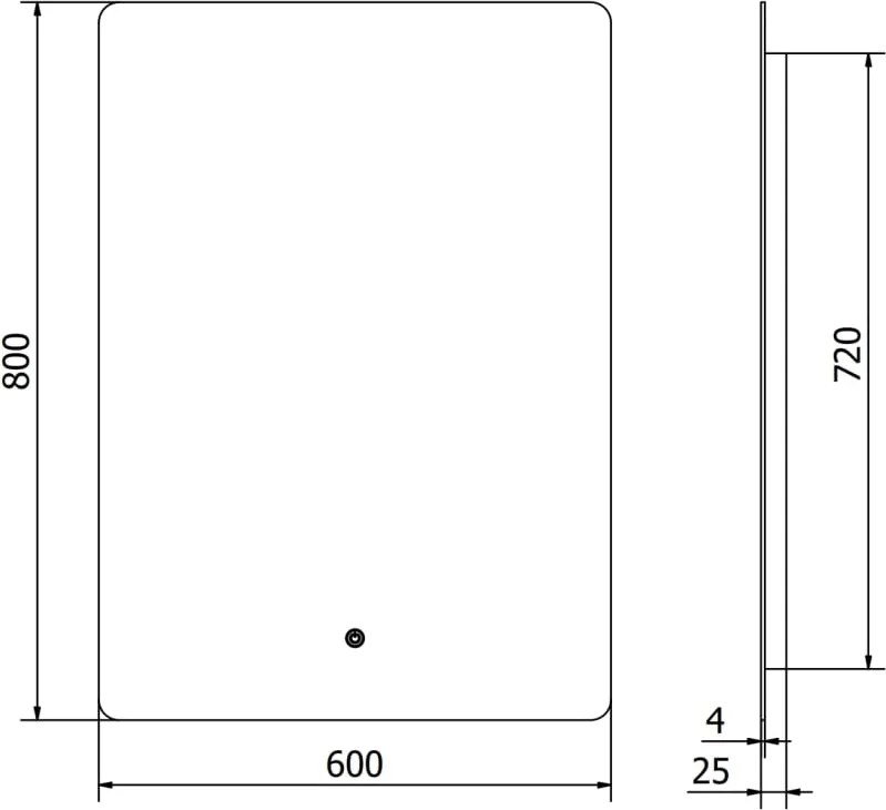 Mexen Sun lustro łazienkowe podświetlane 60 x 80 cm, LED 6000K, antypara - 9807-060-080-611-00