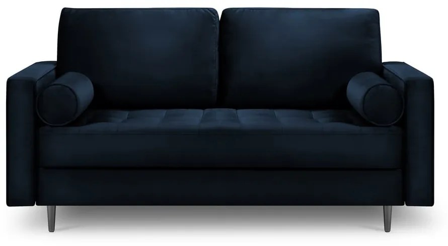 Niebieska aksamitna sofa Milo Casa Santo, 174 cm