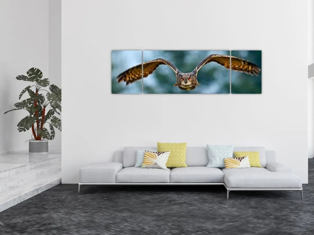 Obraz - Sowa w locie (170x50 cm)