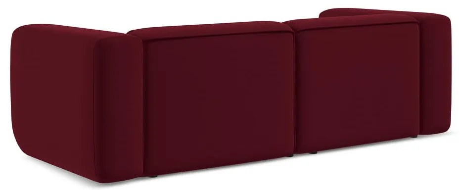 Bordowa aksamitna sofa 228 cm Ekahi – Makamii