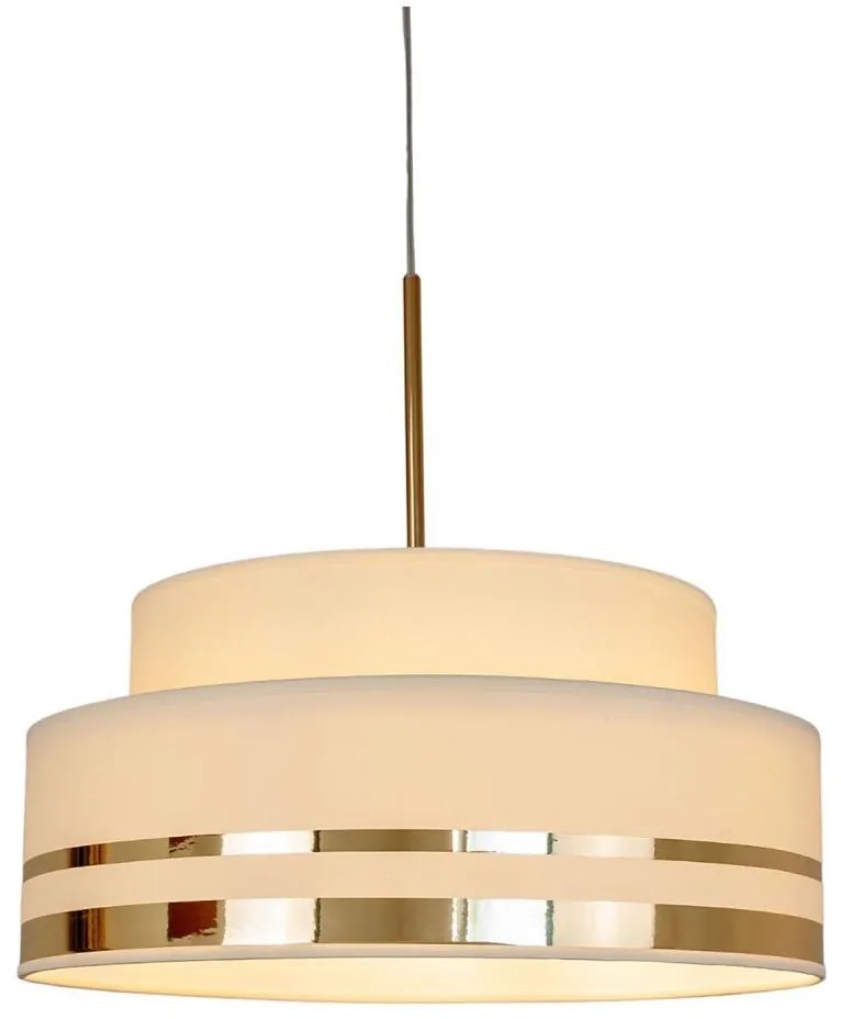 Żyrandol na lince TAMI 1xE27/60W/230V śr. 40 cm beżowy/złoty