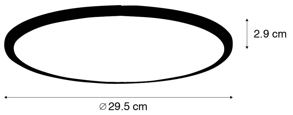 Inteligentny Plafon / Lampy sufitowe biały 29,5 cm z LED RGBW IP54 - SiemDesignerski Oswietlenie wewnetrzne