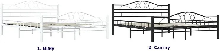 Czarne Metalowe Łóżko 140X200 Cm P1-D00