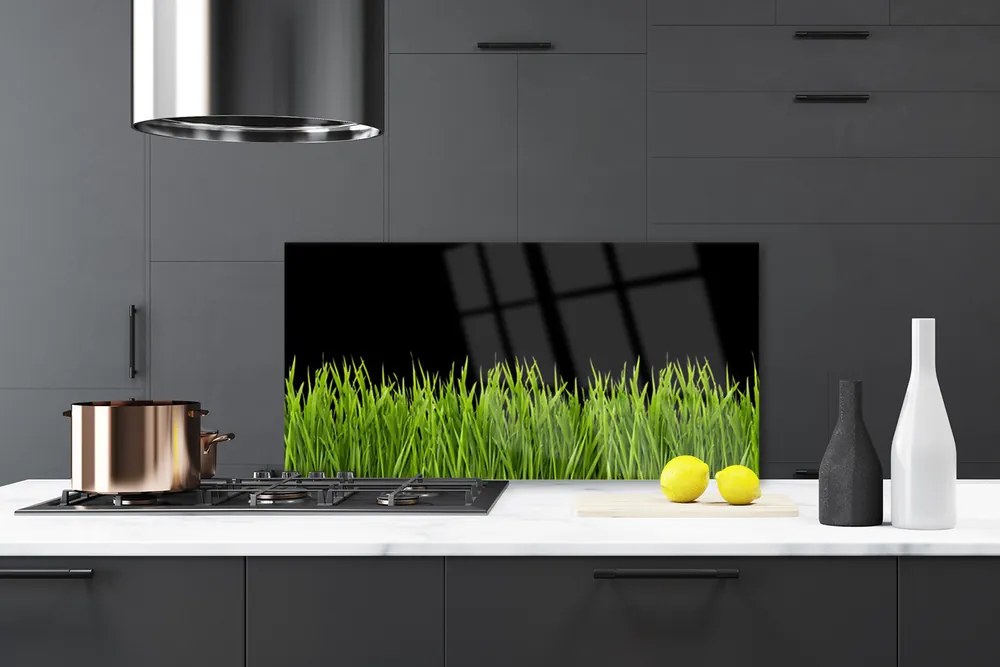 Szkło do Kuchni na Ścianę Naturalna Świeżość Murawy