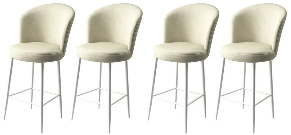 Zestaw krzeseł barowych Alte Cream and White, 4szt., 4 szt.