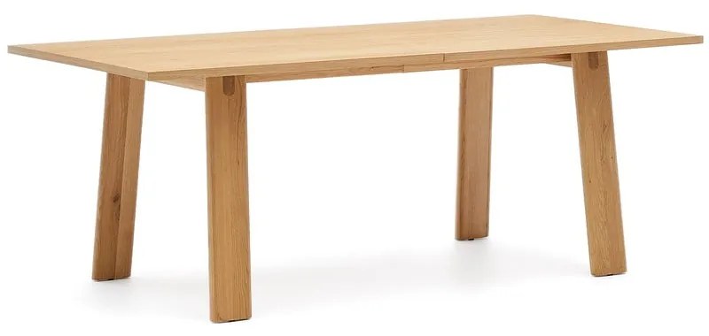Rozkładany stół z dodatkowym blatem z blatem w dekorze dębu 95x200 cm Arlen – Kave Home
