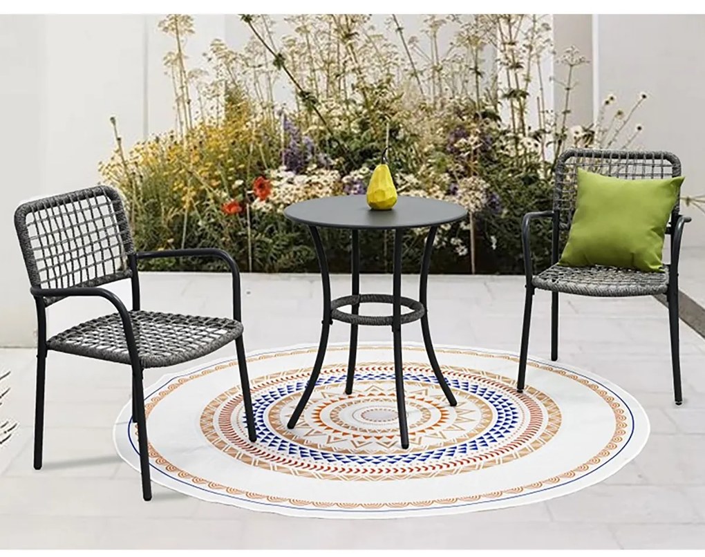 Autronic Zestaw ogrodowy 1+2, metal, polirattan, szary , AZ-L1103 GREY