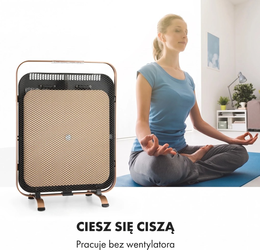 Klarstein HeatPal 1300W 13–25m² Promiennik podczerwieni Czarny