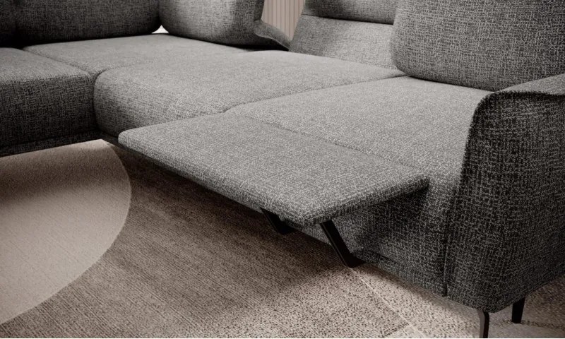 Narożnik STORM L układ L Lewostronny z funkcją regulacji oparcia i wysuwu podnóżka WERSAL