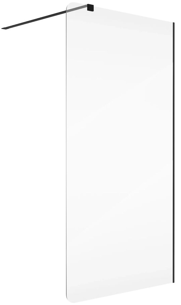 Ścianka prysznicowa WALK IN FIX przezroczysta 8 mm MOLIS NATURE clear Round MASSI I Różne rozmiary : Kolor profili kabiny - złoty szczotkowany, Szerokość ścianki - 110 cm , Typ montażu - WALK in FIX (Do ściany)