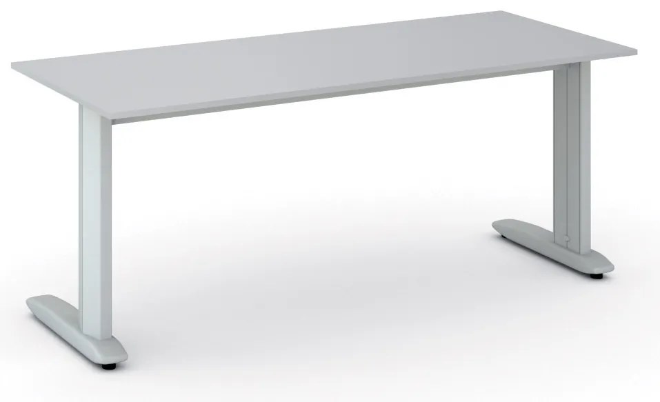 Biurko PRIMO FLEXIBLE, 180x80 cm, szary