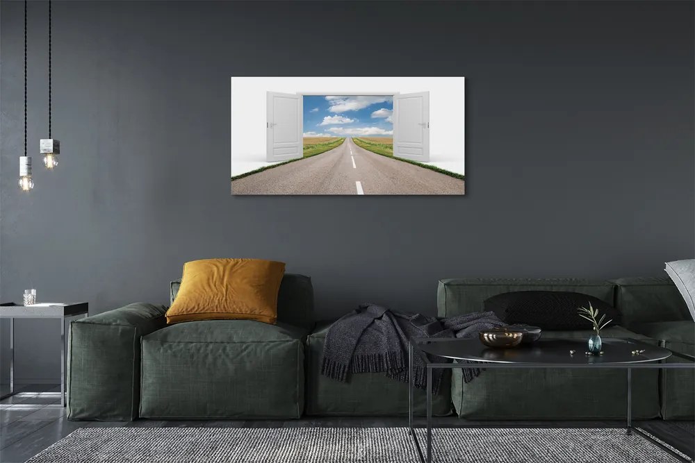 Obraz na płótnie Surrealistyczna Droga do Drzwi