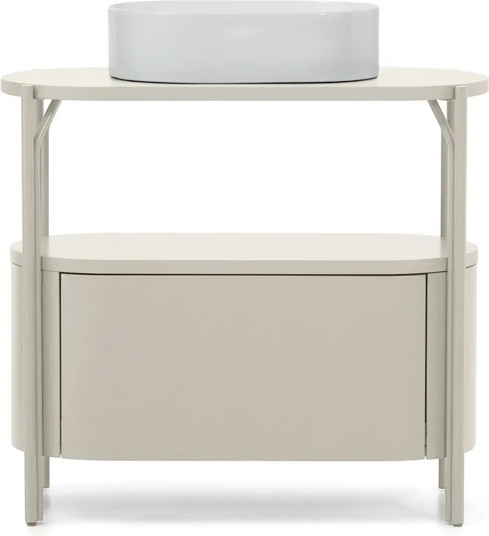 Biała szafka pod umywalkę 90x81 cm Arely – Kave Home