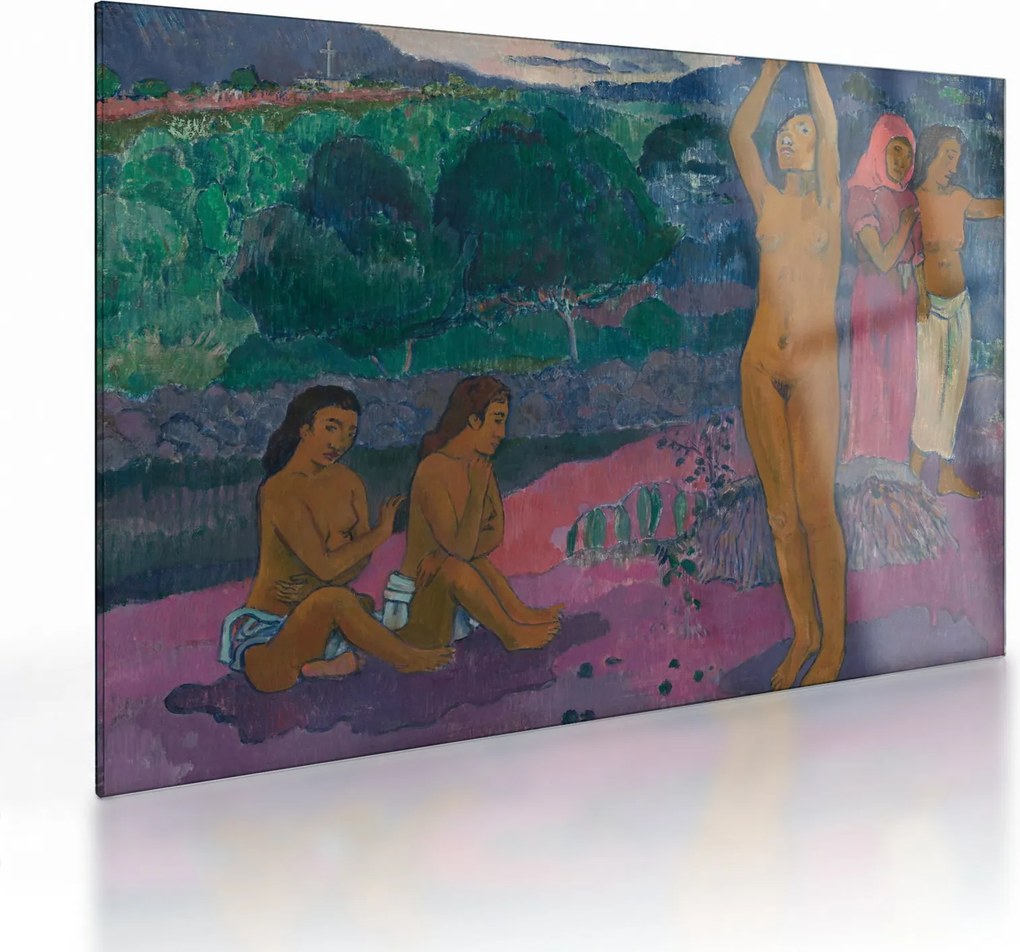 Obraz na szkle - Paul Gauguin, The Invocation, reprodukcje (70x50 cm)